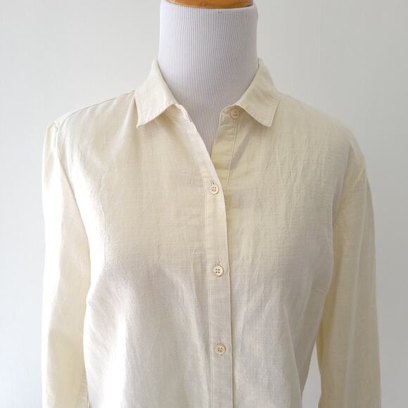 J. McLaughlin Button Front Shirt Metallic Iridescent Career Women Small - Picture 4 of 12